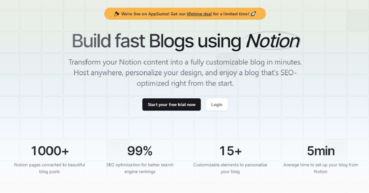 BuildFast Lifetime Deal: Transform Your Notion Pages Into Blogs