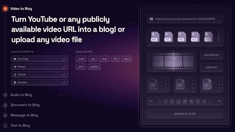  Blogify Video-to-Blog Conversion