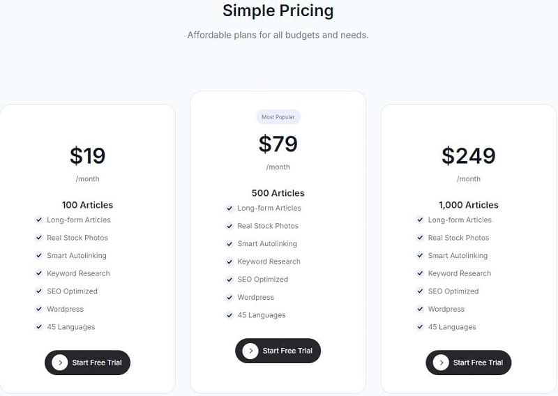 Pricing Details