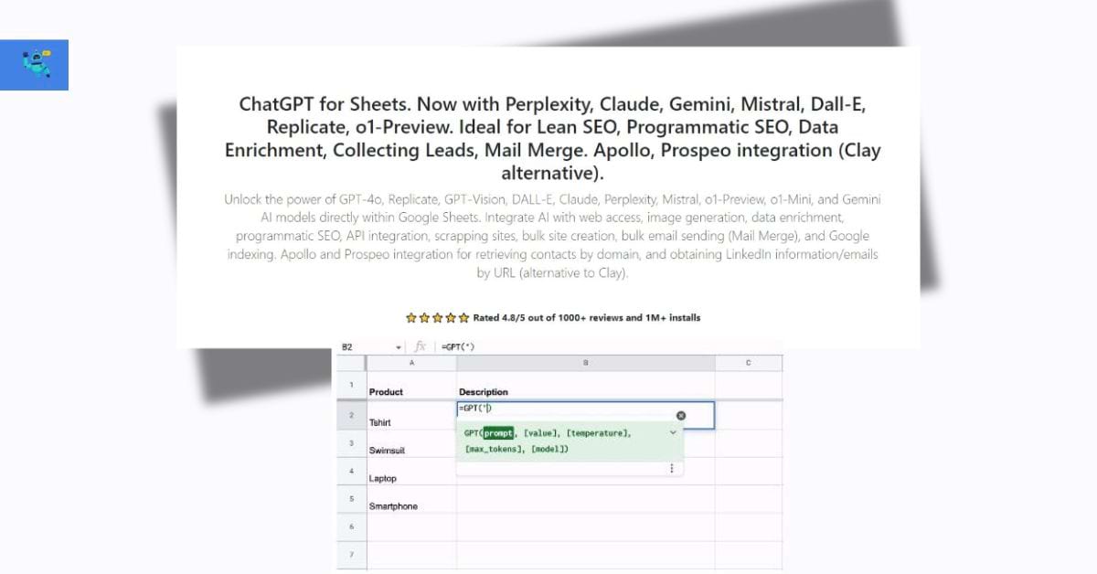 GPT for Sheets Lifetime Deal – The Ultimate AI Tool for Spreadsheets